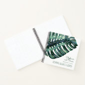Modern Tropical Palm Monstera Beach Guestbok Notitieboek (Binnen)