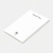 Modern Tropical Palm Trees Beach Script Post-it® Notes (Schuin)