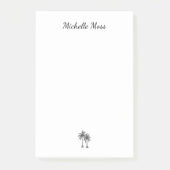 Modern Tropical Palm Trees Beach Script Post-it® Notes (Voorkant)