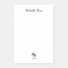 Modern Tropical Palm Trees Beach Script Post-it® Notes