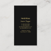 Modern Tropical Palm Trees Elegant Interior Design Visitekaartje (Achterkant)