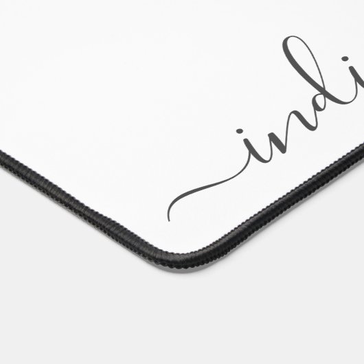 Modern Tropical Palm Trees Typografie Script Bureaumat (Hoek)