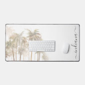 Modern Tropical Palm Trees Typografie Script Bureaumat (Keyboard & Muis)