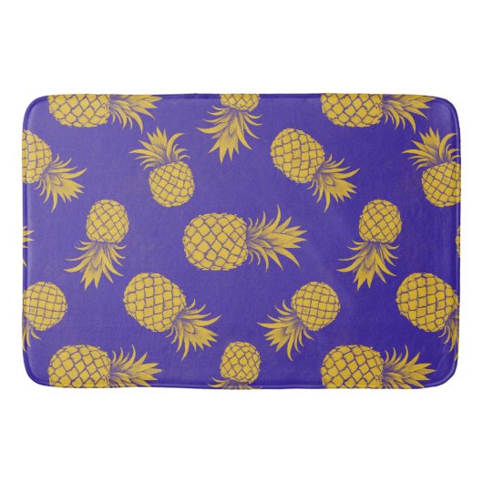 Modern Tropical Pineapple Watercolor Badmat (Voorkant)