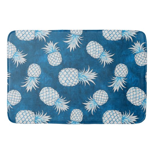 Modern Tropical Pineapple Watercolor Badmat (Voorkant)