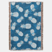 Modern Tropical Pineapple Watercolor Deken (Voorkant Verticaal)