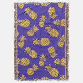 Modern Tropical Pineapple Watercolor Deken (Voorkant Verticaal)