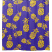 Modern Tropical Pineapple Watercolor Douchegordijn (Voorkant)