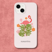 Modern Tropical Pink Flamingo Case-Mate iPhone Case