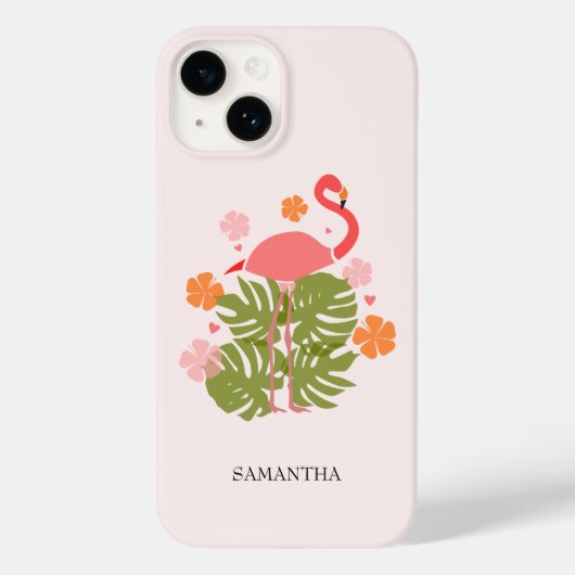 Modern Tropical Pink Flamingo Case-Mate iPhone Case (Achterkant)