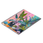 Modern Tropical Plant Print – Pink and Green  Notitieboek (Linkerzijde)