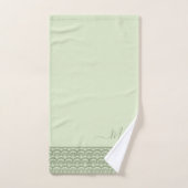 Modern Tropical Sage Green Seashell Shell Elegant Bad Handdoek (Handdoek)
