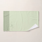 Modern Tropical Sage Green Seashell Shell Elegant Bad Handdoek (Handdoek)