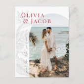 Modern Tropical Save the Date Briefkaart (Voorkant)