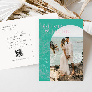 Modern Tropical Save the Date Briefkaart