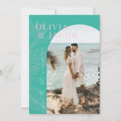 Modern Tropical Save the Date Kaart (Voorkant)