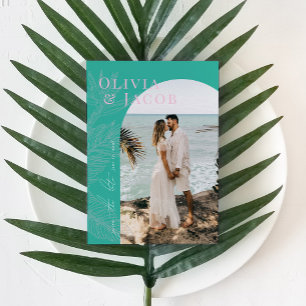 Modern Tropical Save the Date Kaart