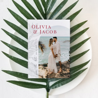 Modern Tropical Save the Date Kaart