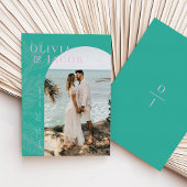 Modern Tropical Save the Date Kaart