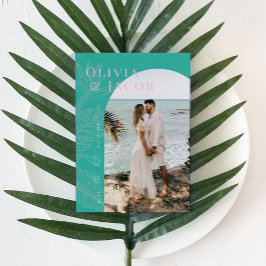Modern Tropical Save the Date Kaart
