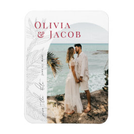 Modern Tropical Save the Date Magnet Magneet