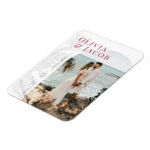 Modern Tropical Save the Date Magnet Magneet (Linkerzijde)