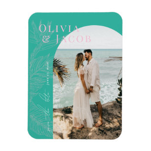 Modern Tropical Save the Date Magnet Magneet