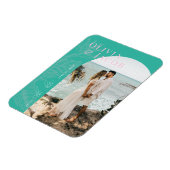 Modern Tropical Save the Date Magnet Magneet (Linkerzijde)