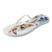 Modern Tropical Summer Beach Mode Teenslippers (Schuin)