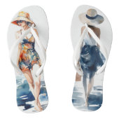 Modern Tropical Summer Beach Mode Teenslippers (Voetbed)