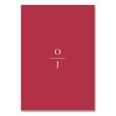 Modern Tropical Table Number Kaart (Achterkant)