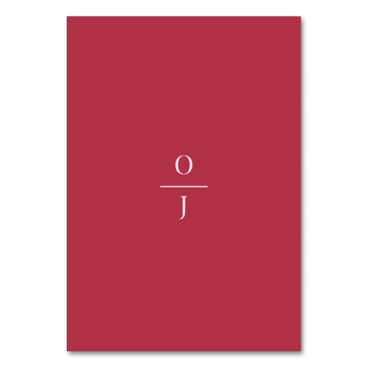 Modern Tropical Table Number Kaart (Achterkant)