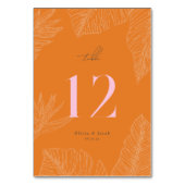 Modern Tropical Table Number Kaart (Voorkant)