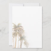 Modern Tropical Trees Typography Wedding Save The Date (Achterkant)