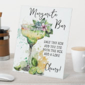 Modern Tropical Waterverf Margarita Bar Sign Reclamebord Met Voetstuk (Insitu)