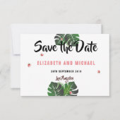 Modern Tropical Wedding Festival Event Save The Date (Voorkant)
