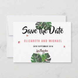 Modern Tropical Wedding Festival Event Save The Date