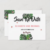 Modern Tropical Wedding Festival Event Save The Date (Voorkant / Achterkant)