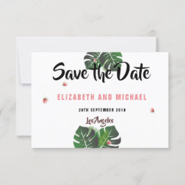 Modern Tropical Wedding Festival Event Save The Date