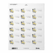 Modern Tropical Wedding RSVP Adresetiketten Etiket (Full Sheet)