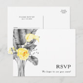 Modern Tropical Wedding RSVP-Briefkaart Briefkaart (Voorkant / Achterkant)