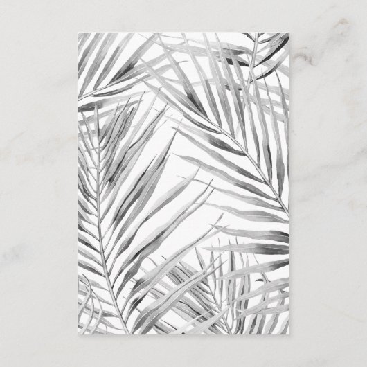 Modern Tropical Wedding Schema van Evenementen Kaa Informatiekaartje (Achterkant)