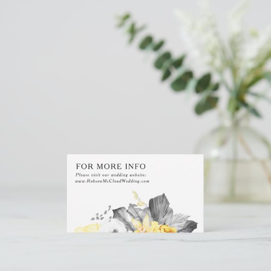 Modern Tropical Wedding Website Enclosure Kaart (Staand voorkant)