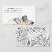 Modern Tropical Wedding Website Enclosure Kaart (Voorkant / Achterkant)