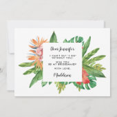 Modern Tropical You Be My Bridesmaid Wedding Kaart (Achterkant)
