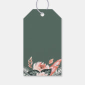 Modern Tropics Coral Floral Dank u Cadeaulabel (Achterkant)