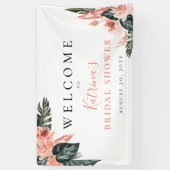 Modern Tropics Coral Pink Floral Spandoek (Verticaal)