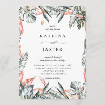 Modern Tropics Palm Leaf Lijst Wedding
