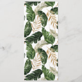 Modern tropisch abstract geschilderd huwelijksmenu menu (Achterkant)