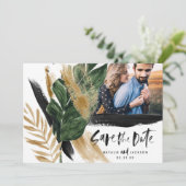 Modern tropisch abstract zwart goud met uitzonderi kaart (Staand voorkant)